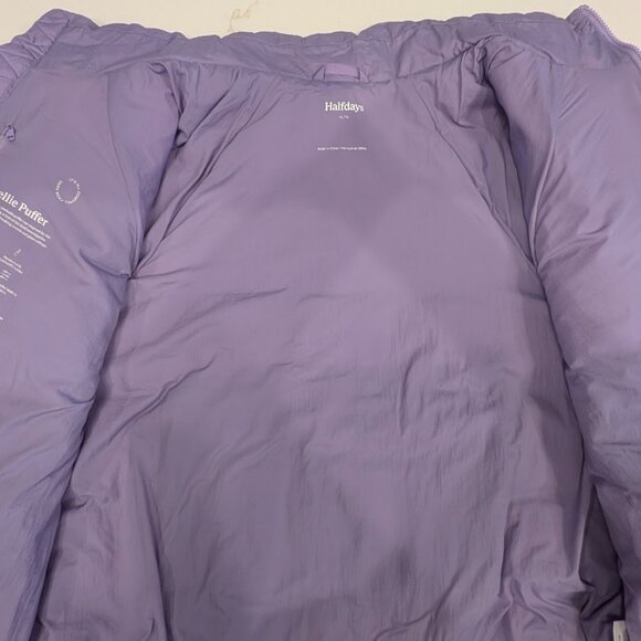 Halfdays Nellie Packable Puffer Lilac Purple Lightweight Oversize Crop Jacket XL - Picture 5 of 16